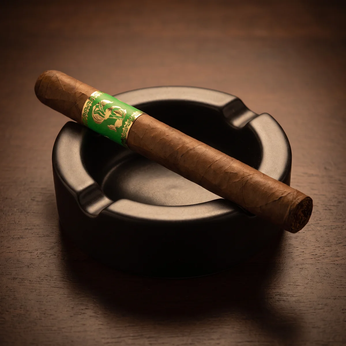 Matilde Limited Exposure No. 3 Toro resting in a cigar ashtray, unlit