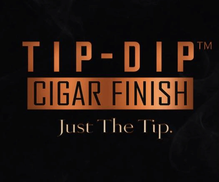 Tip Dip Cigar Finish branding