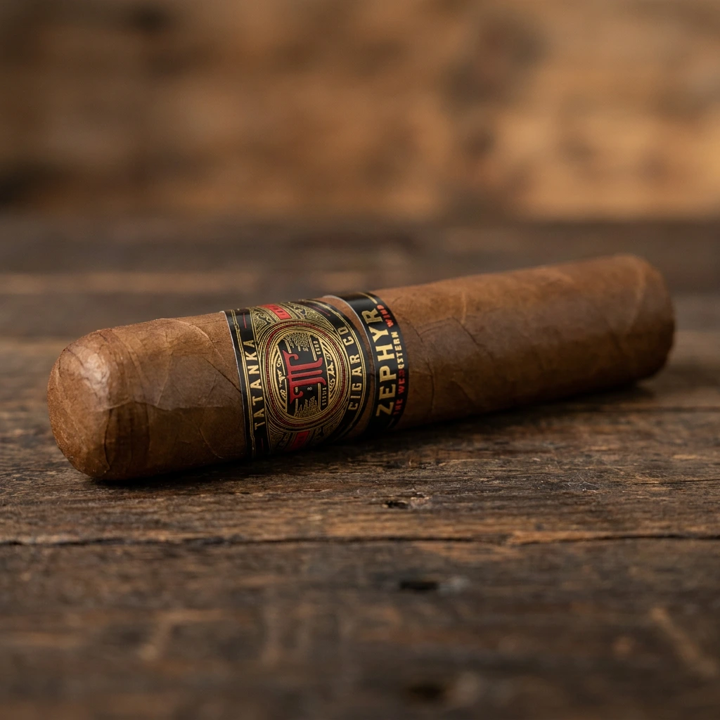 Tatanka Zephyr Gordo unlit on a wood table
